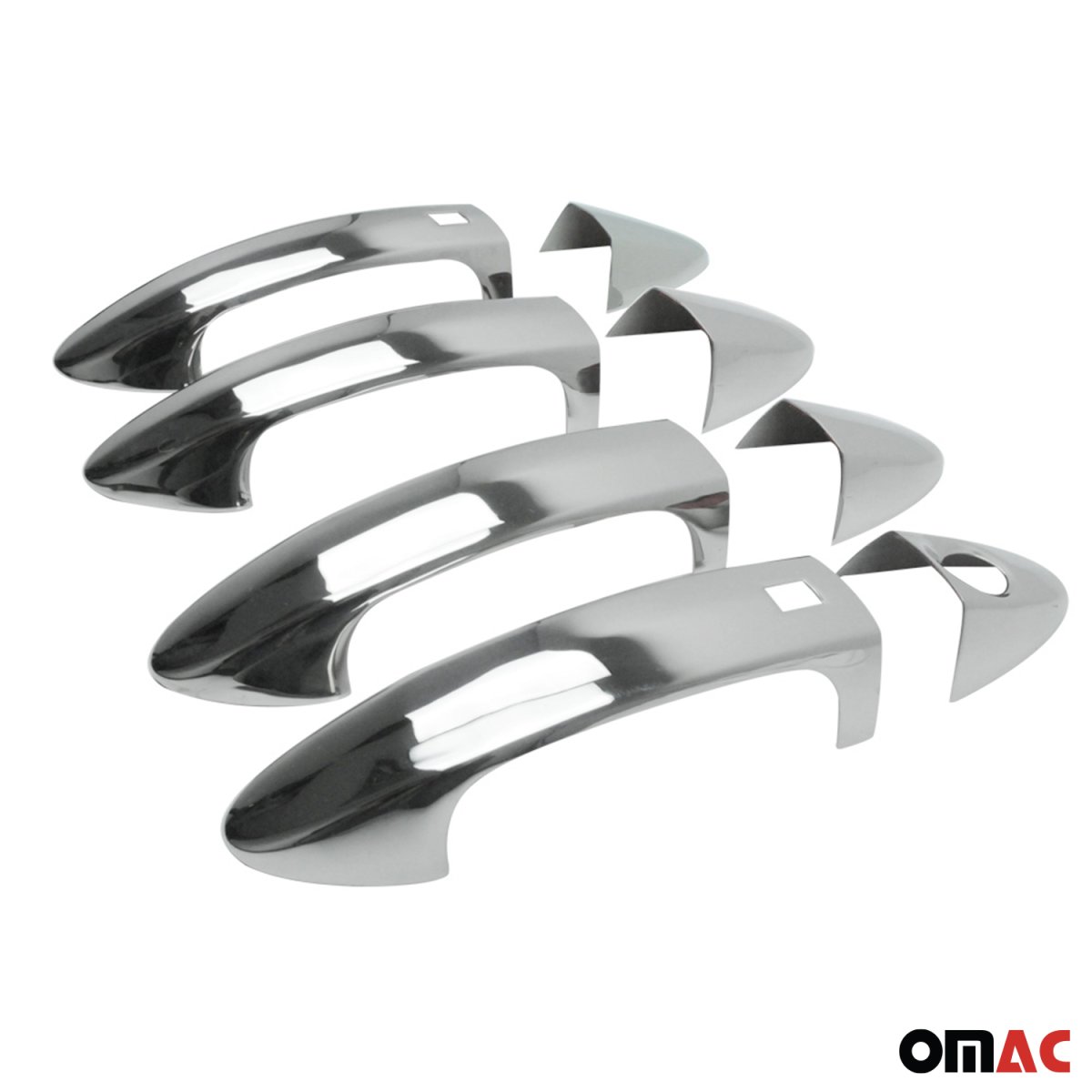 Ford Fiesta Door Handle Cover - Omac - H1S2 Keyless S.Steel - Gloss Silver - '11-'19 Ford Fiesta Door Handle Cover - Omac - H1S2 Keyless S.Steel - Gloss Silver - '11-'19